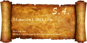 Stanczel Attila névjegykártya